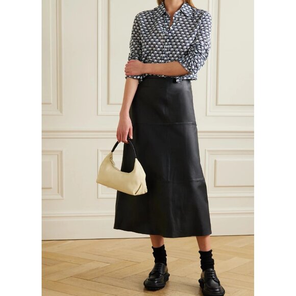 $477 Nili Lotan Kate Printed Cotton-voile Shirt Blouse Top XS - Picture 2 of 5